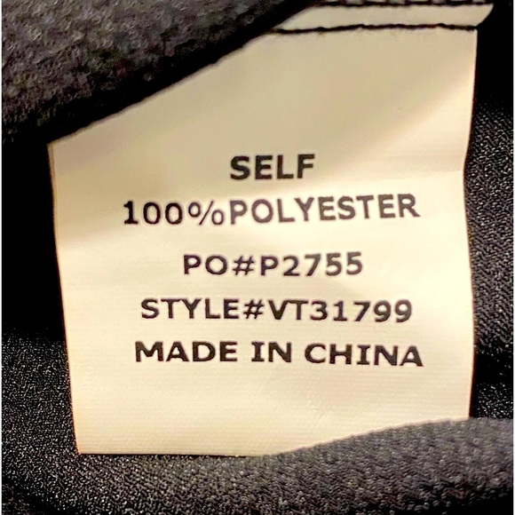 VINE & LOVE  Black Silky Blouse Long Sleeves - Picture 5 of 6